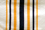 バスク織　紺と黄色のライン
