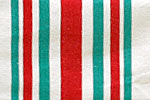 バスク織　赤と緑ライン